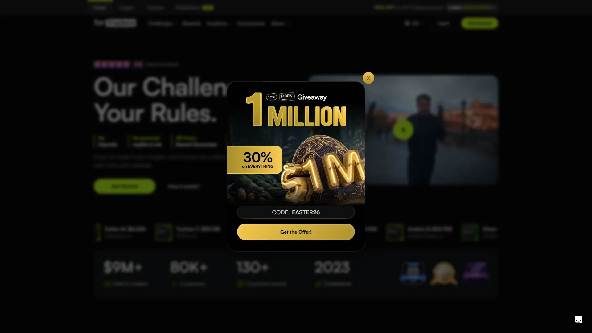 For Traders homepage screenshot