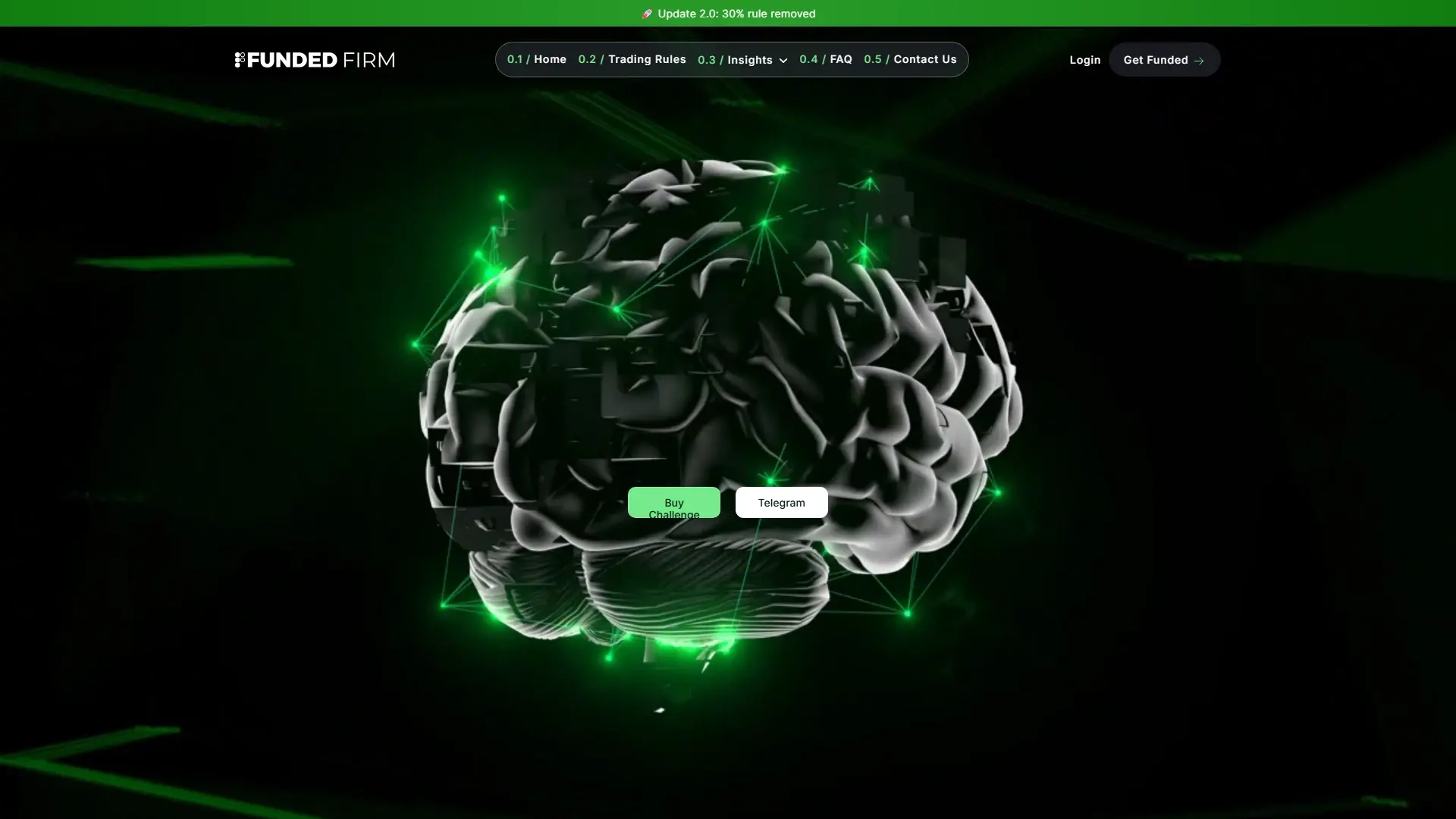 FundedFirm homepage screenshot