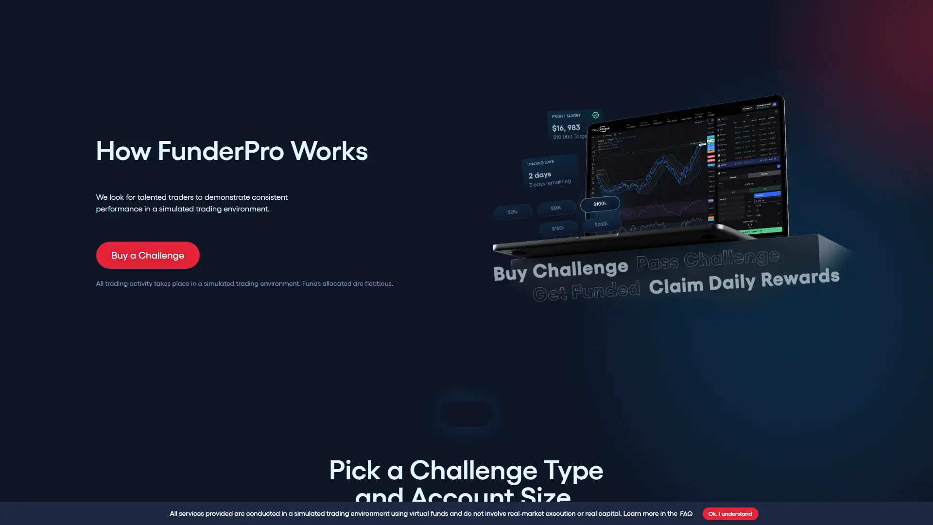 FunderPro plans page screenshot