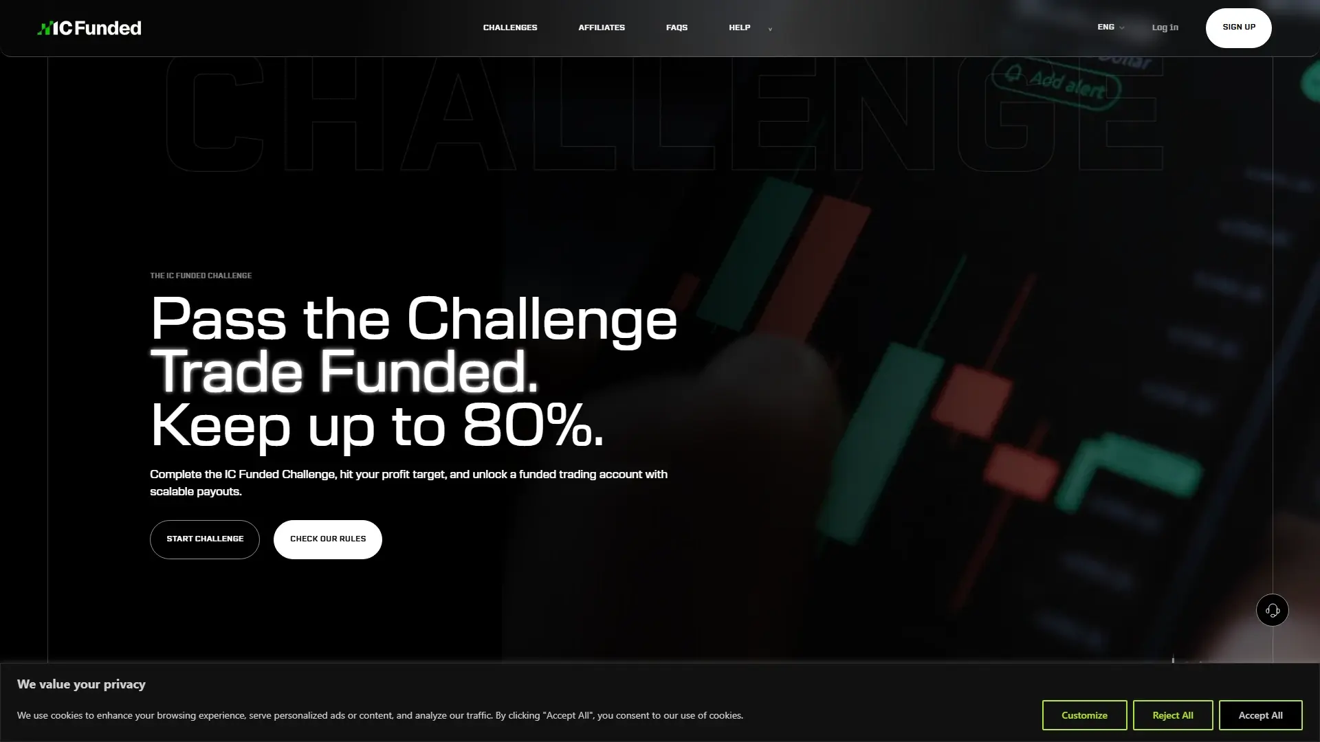 IC Funded plans page screenshot