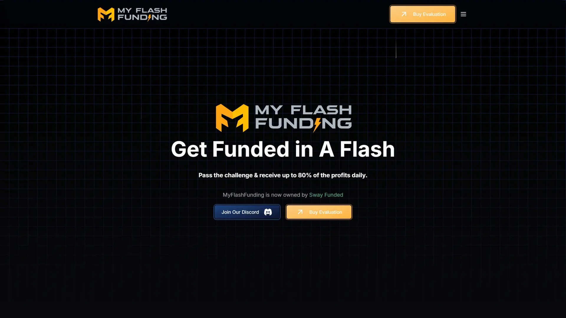 MyFlashFunding homepage screenshot
