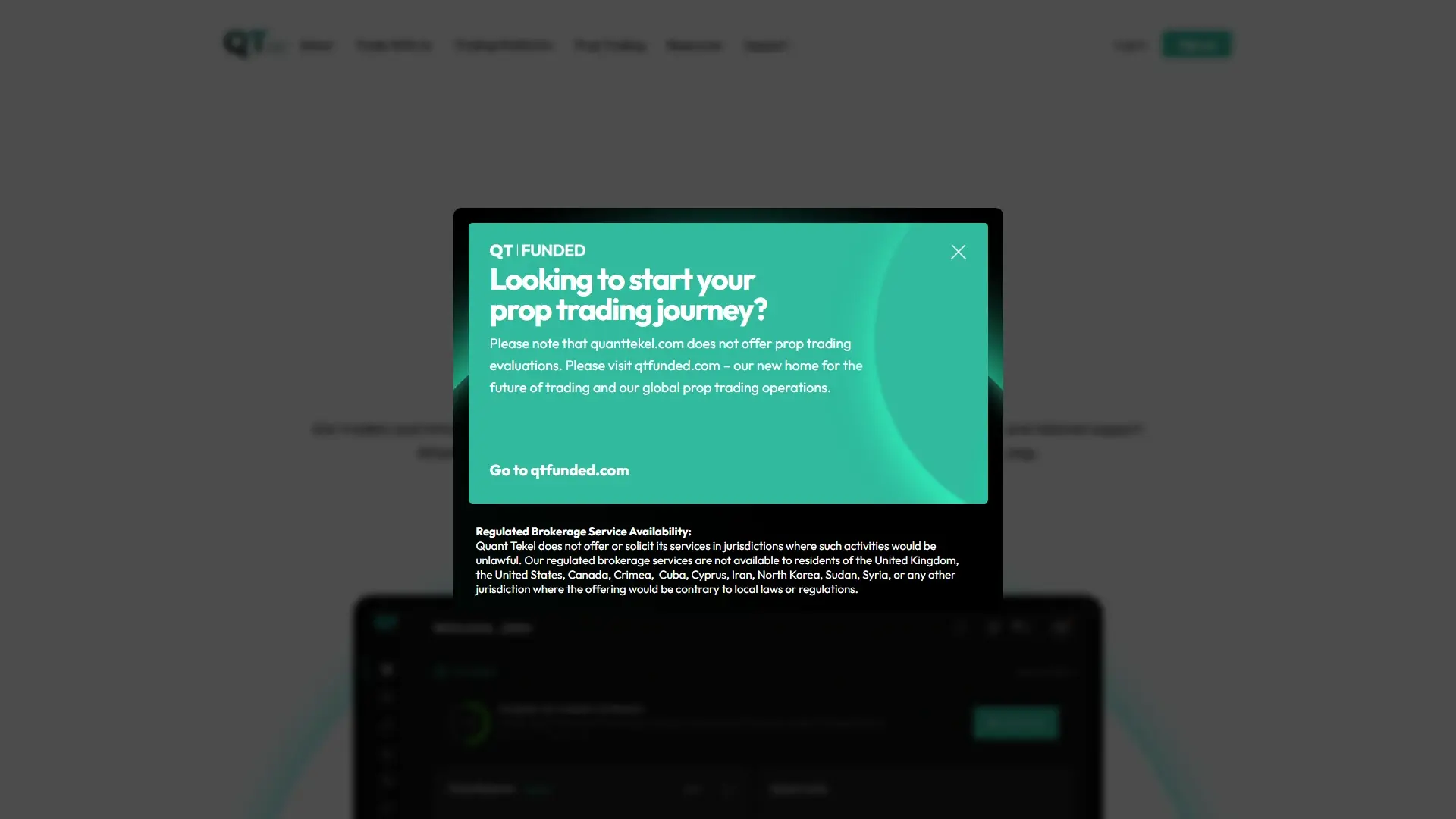 Quant Tekel homepage screenshot