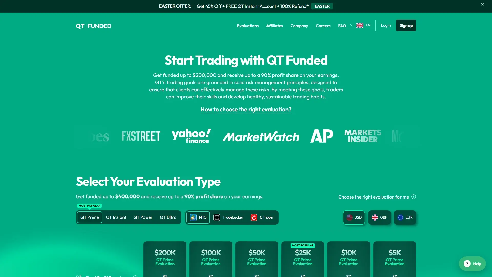 Quant Tekel plans page screenshot