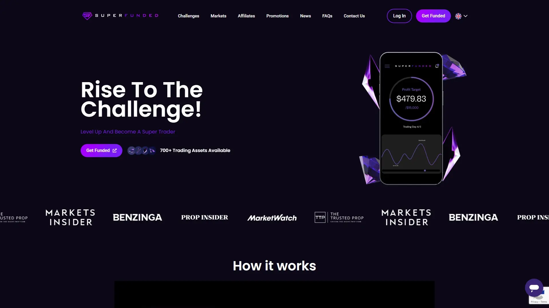 Super Funded homepage screenshot