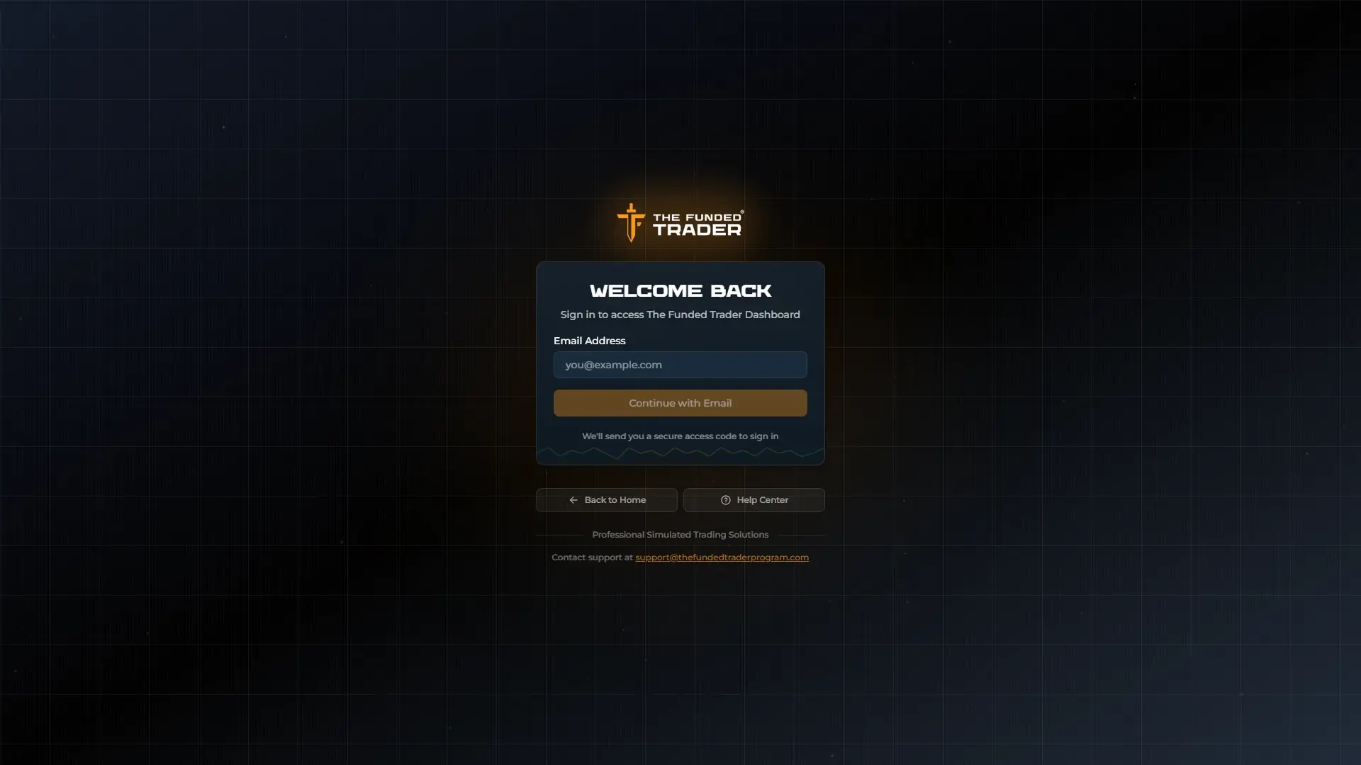 The Funded Trader plans page screenshot